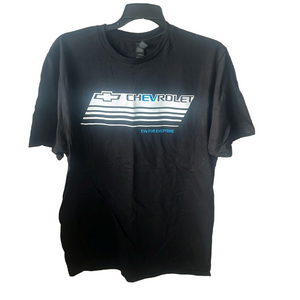 Chevrolet black and white short sleeve t shirt